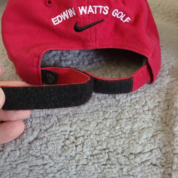 Nike Golf Hat Red Adjustable Edwin Watts Golf Cotton WA Westminster Academy FL - Picture 5 of 10